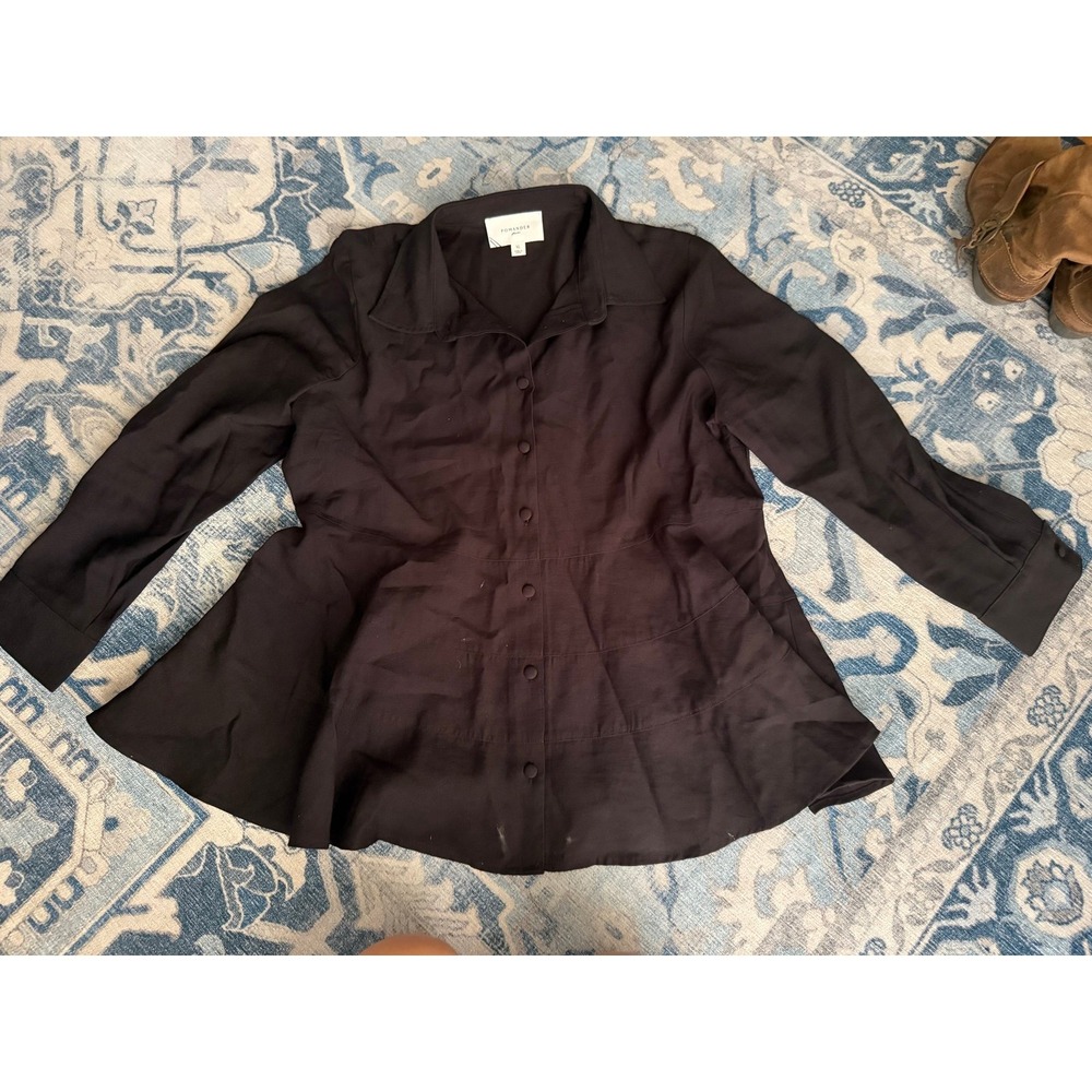 Pomander Place Black Blouse XL - Picture 3 of 3